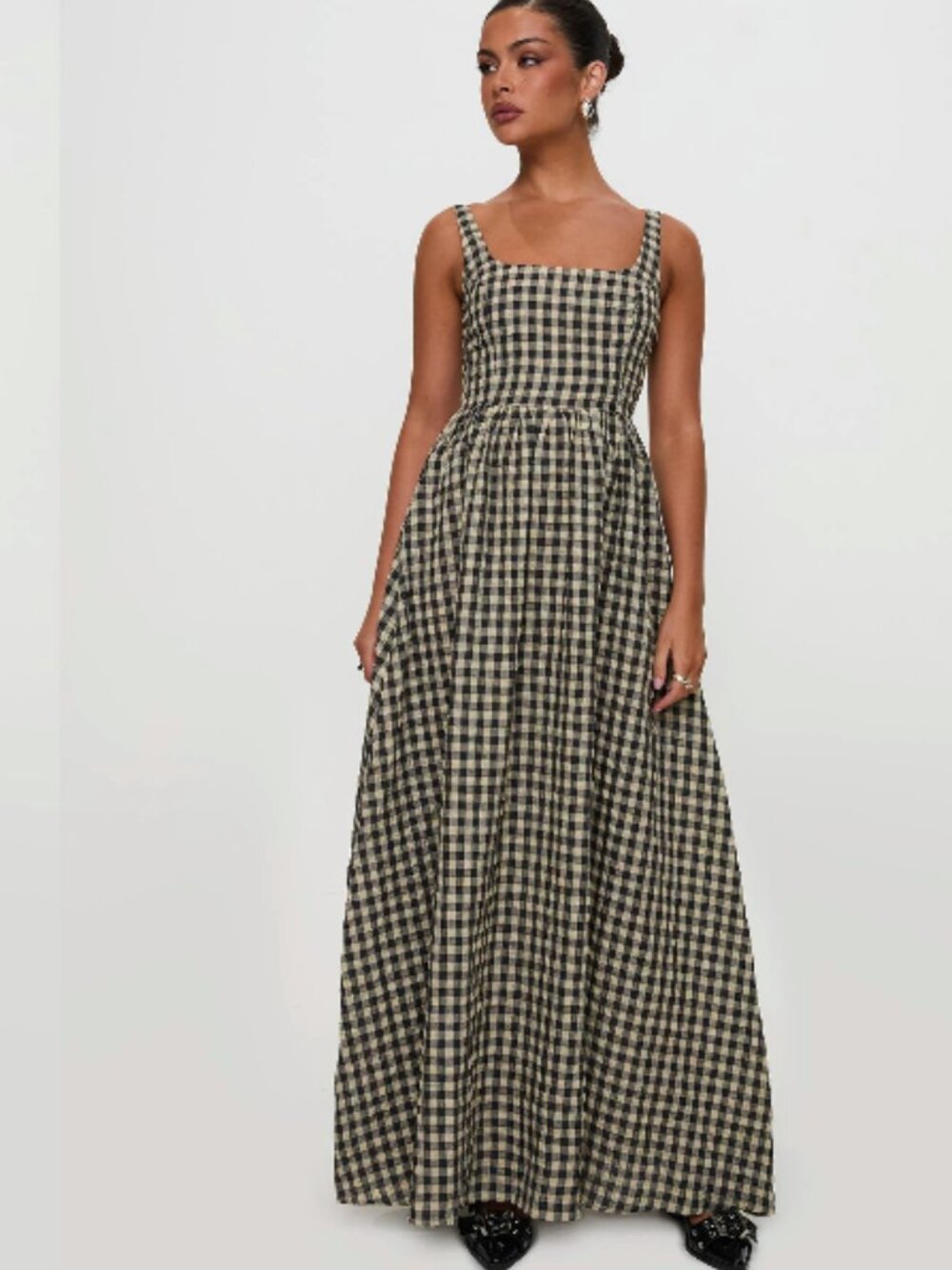 NWT CARTMEL CHECK GIGHAM MAXI DRESS 8